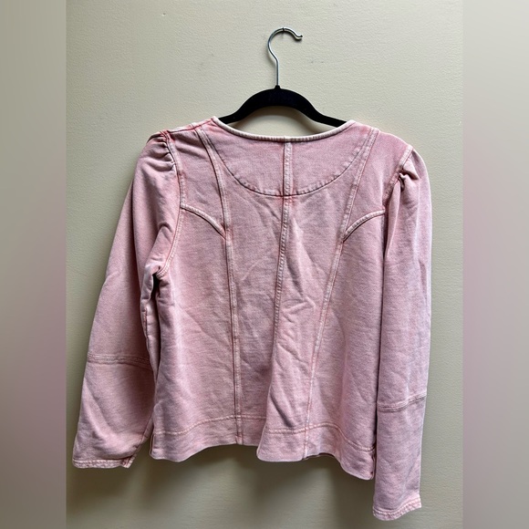 Anthropologie Maeve Jeanne Puff-Sleeve Pullover Sweatshirt - Picture 4 of 6